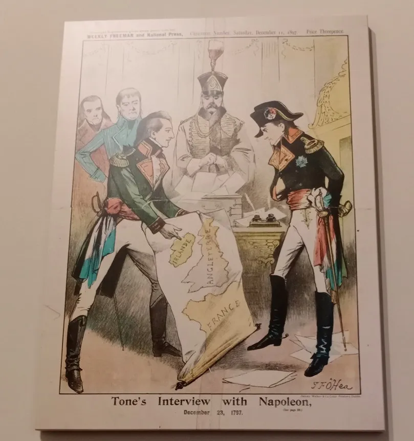 图3：爱尔兰领袖潘恩说服拿破仑解放爱尔兰，偷袭英国